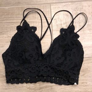 Black crochet/lace bra small